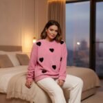 💖 Coziness and Charm: Silken Intimate Fleece Nightwear