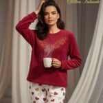 💖 Coziness and Charm: Silken Intimate Fleece Nightwear